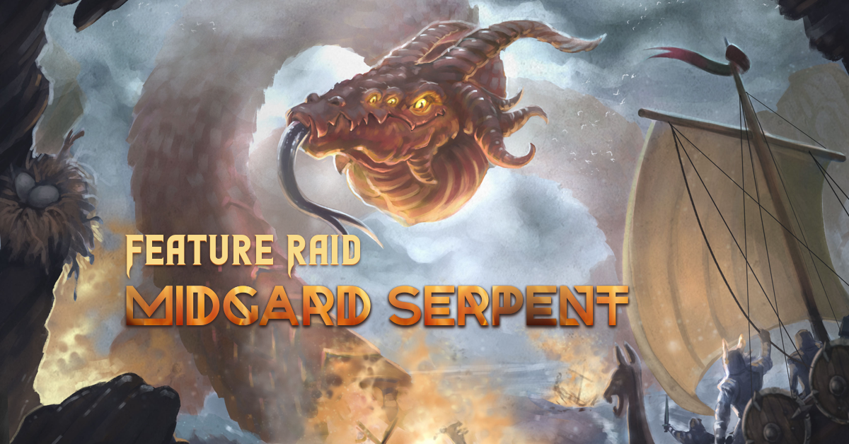 viking clan raid boss banner midgard serpent