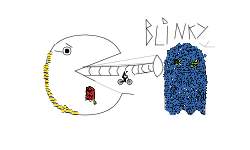 pacman inky and blinky