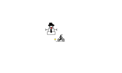 Evil Snowman PIXEL ART desc