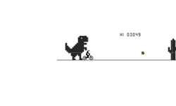 Dinosaur game pixel art