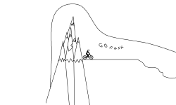 Underground mountain cave