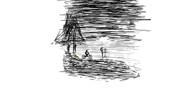 bob found a cool stick.