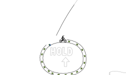 Hold <UP>, till the drop