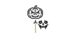 Scary Pumpkin And Skull (HTS)