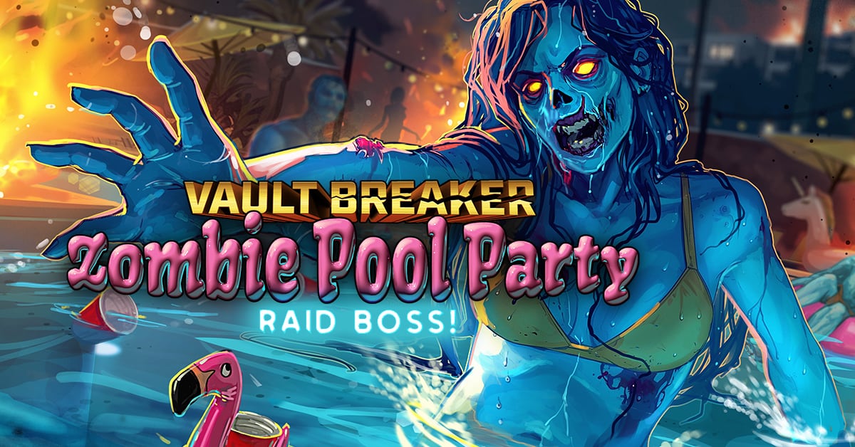 Zombie Slayer Pool Party Raid Boss Banner