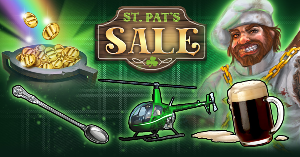 zombie slayer st. pats day sale banner