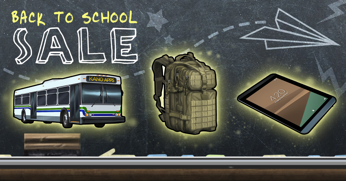 Zombie Slayer Back to School sale banner