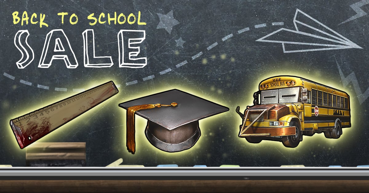 Zombie Slayer Back to School Sale Banner