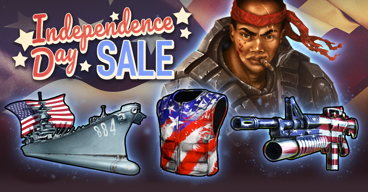 Zombie Slayer Independence Day Sale Banner